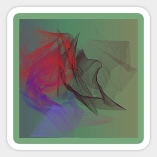 red black blue abstract Sticker